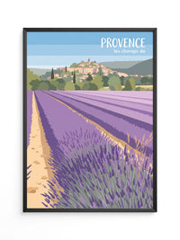 Provence Lavendelfeld Illustration