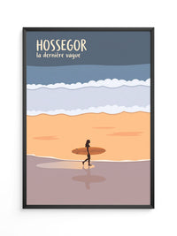 Surfer Strand Illustration Blau
