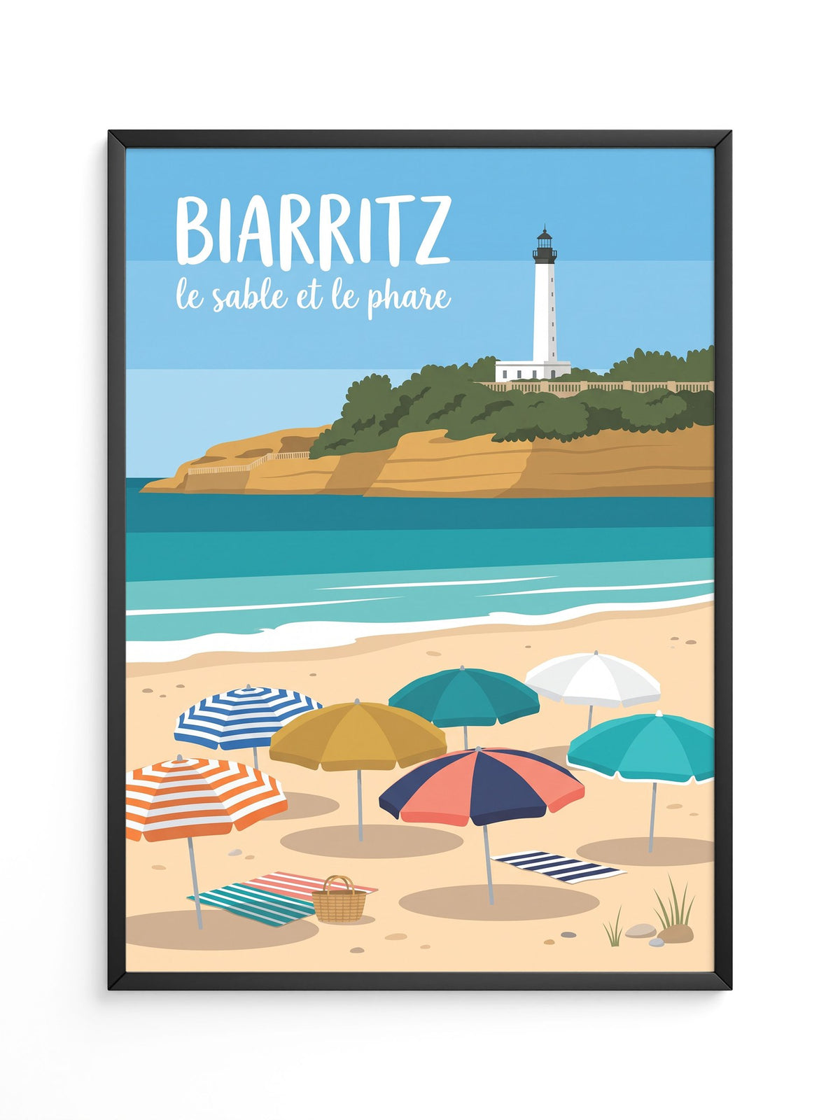 Biarritz Strand Leuchtturm