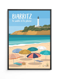 Biarritz Strand Leuchtturm