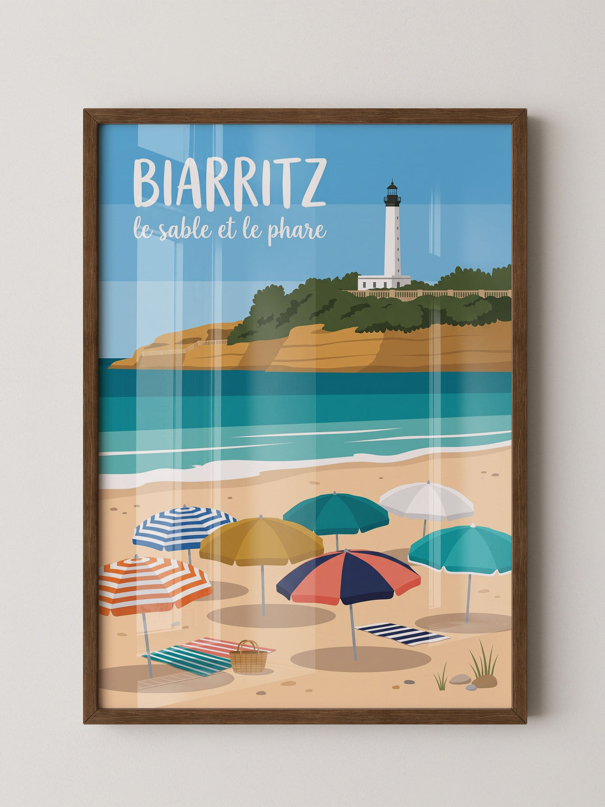 Biarritz Strand Leuchtturm