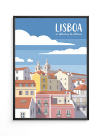 Lisboa Altstadt Illustration