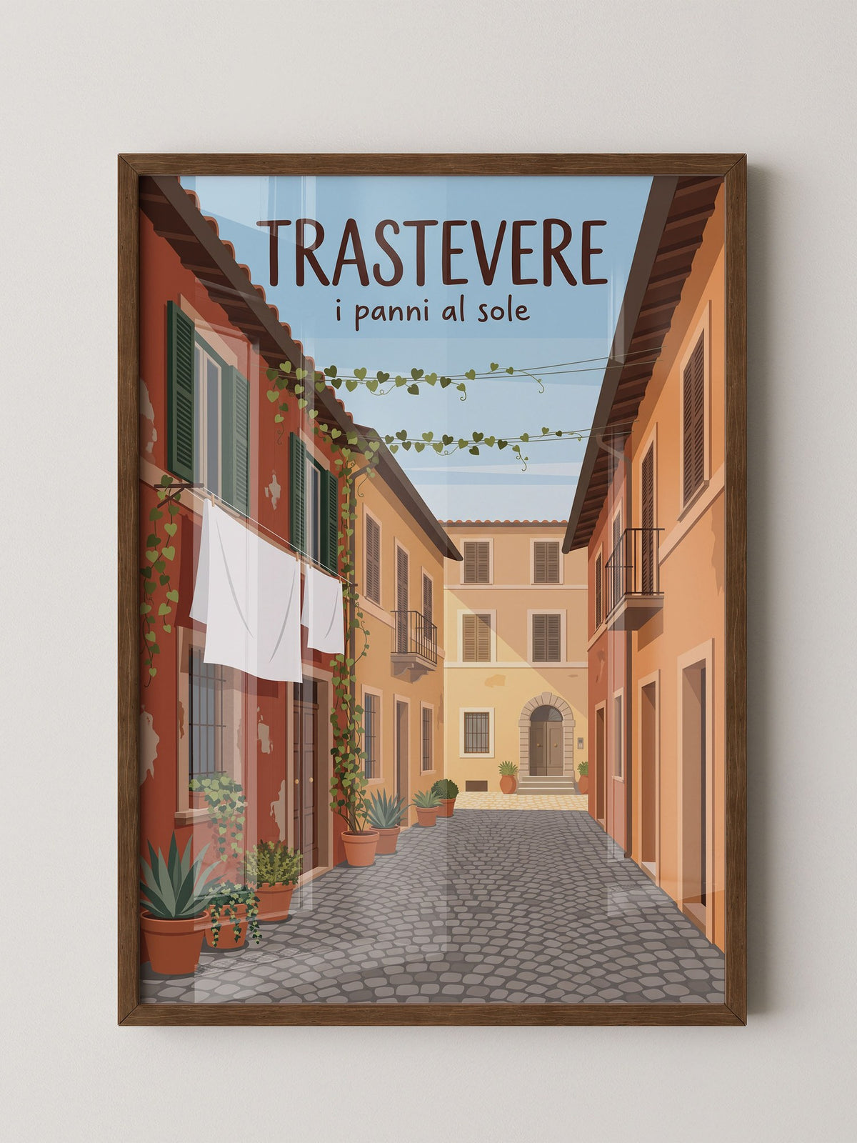 Trastevere Illustration Gasse