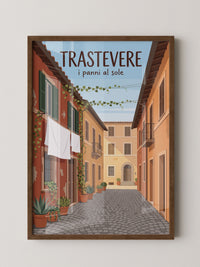 Trastevere Illustration Gasse