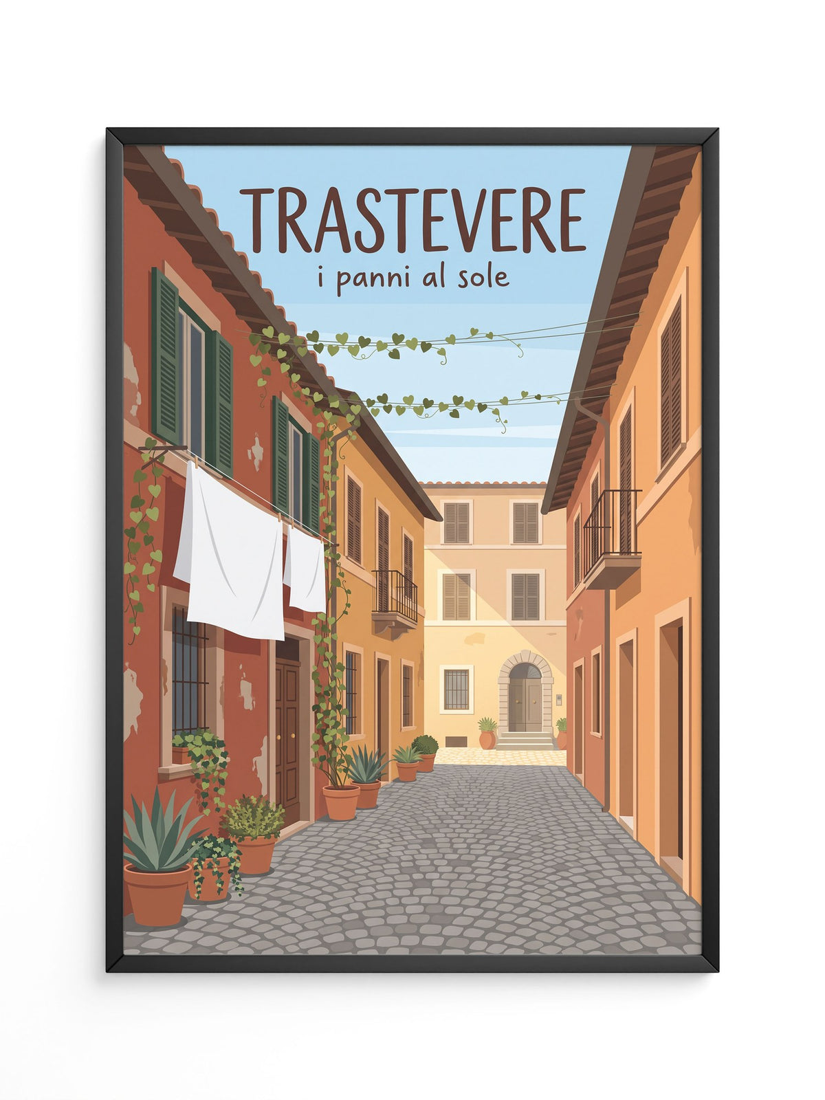 Trastevere Illustration Gasse