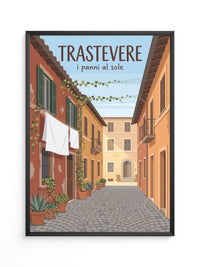 Trastevere Illustration Gasse