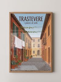 Trastevere Illustration Gasse