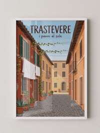 Trastevere Illustration Gasse