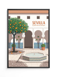 Sevilla Orangenhof Illustration