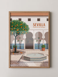 Sevilla Orangenhof Illustration