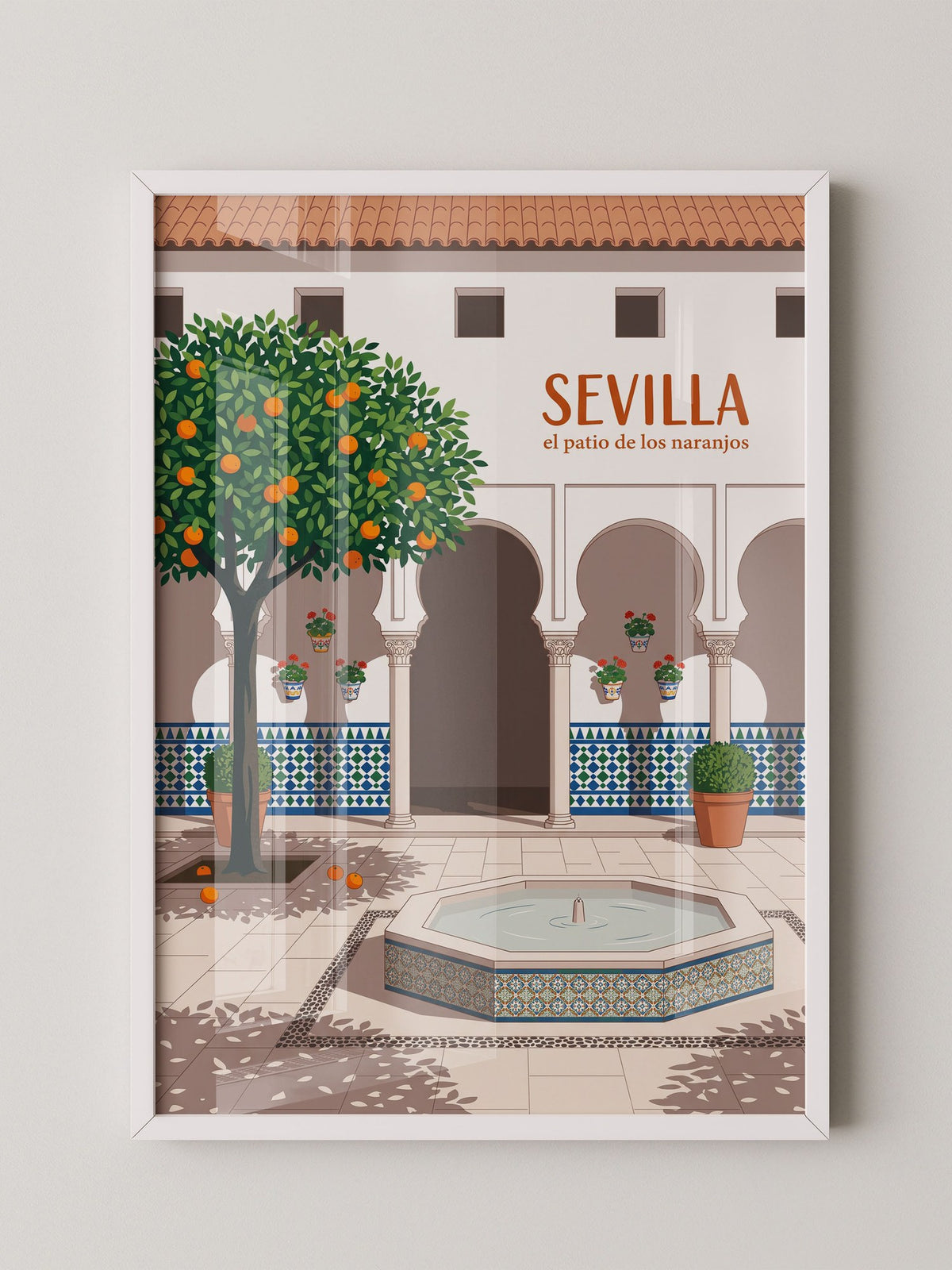 Sevilla Orangenhof Illustration
