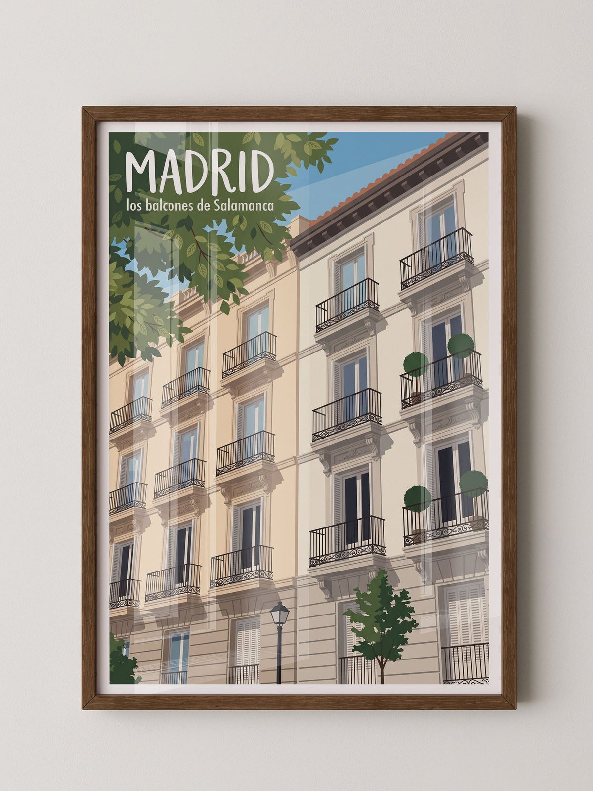 Madrid Balcone Illustration