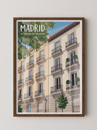 Madrid Balcone Illustration