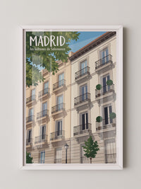 Madrid Balcone Illustration