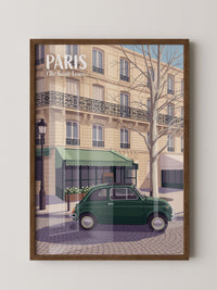 Pariser Oldtimer Grün Illustration