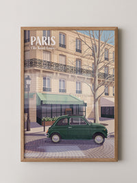 Pariser Oldtimer Grün Illustration