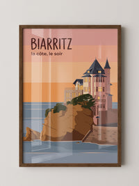 Biarritz Küstenlandschaft Sonnenuntergang