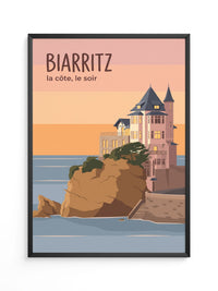 Biarritz Küstenlandschaft Sonnenuntergang