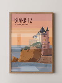 Biarritz Küstenlandschaft Sonnenuntergang