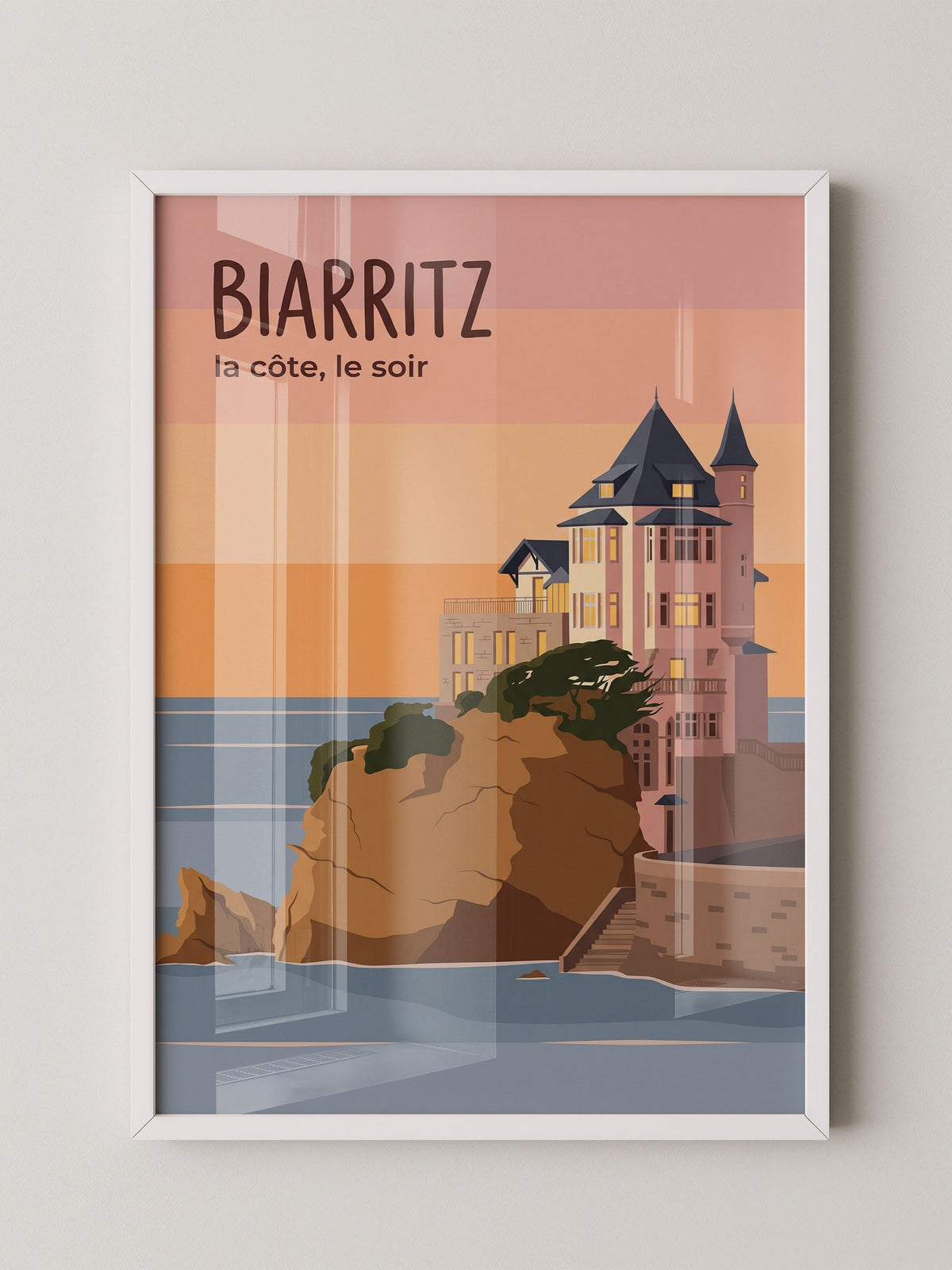 Biarritz Küstenlandschaft Sonnenuntergang