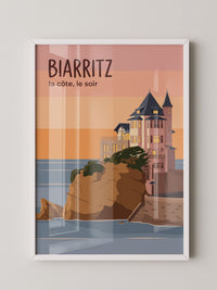 Biarritz Küstenlandschaft Sonnenuntergang