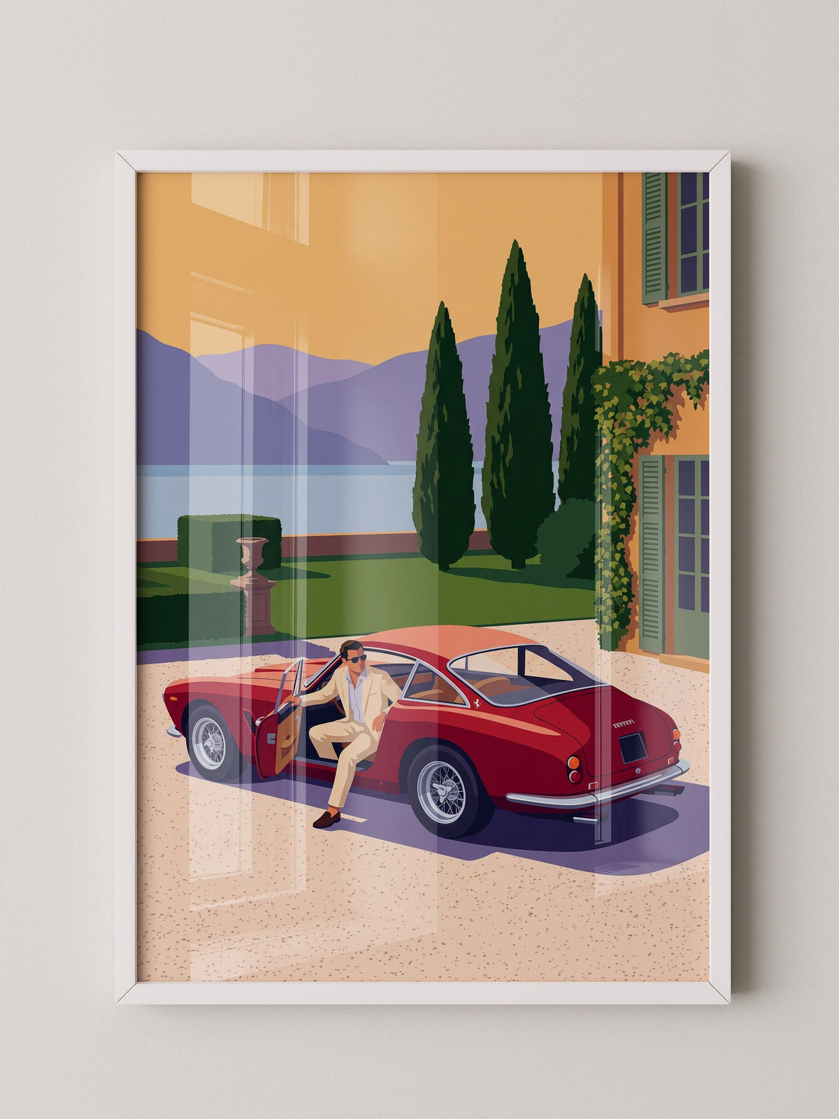 Roter Sportwagen Illustration
