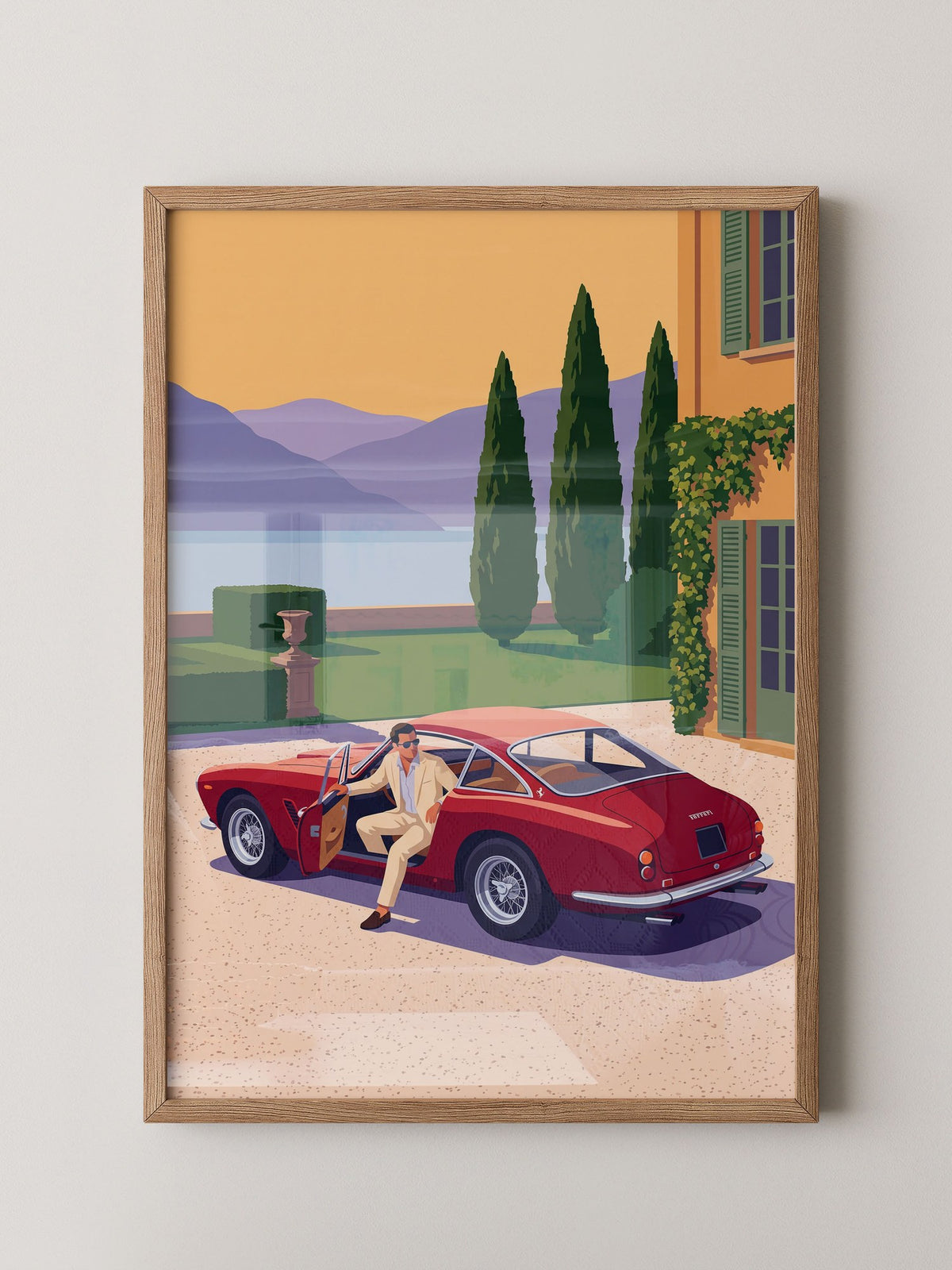 Roter Sportwagen Illustration