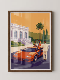 Elfer Sportwagen Orange Retro