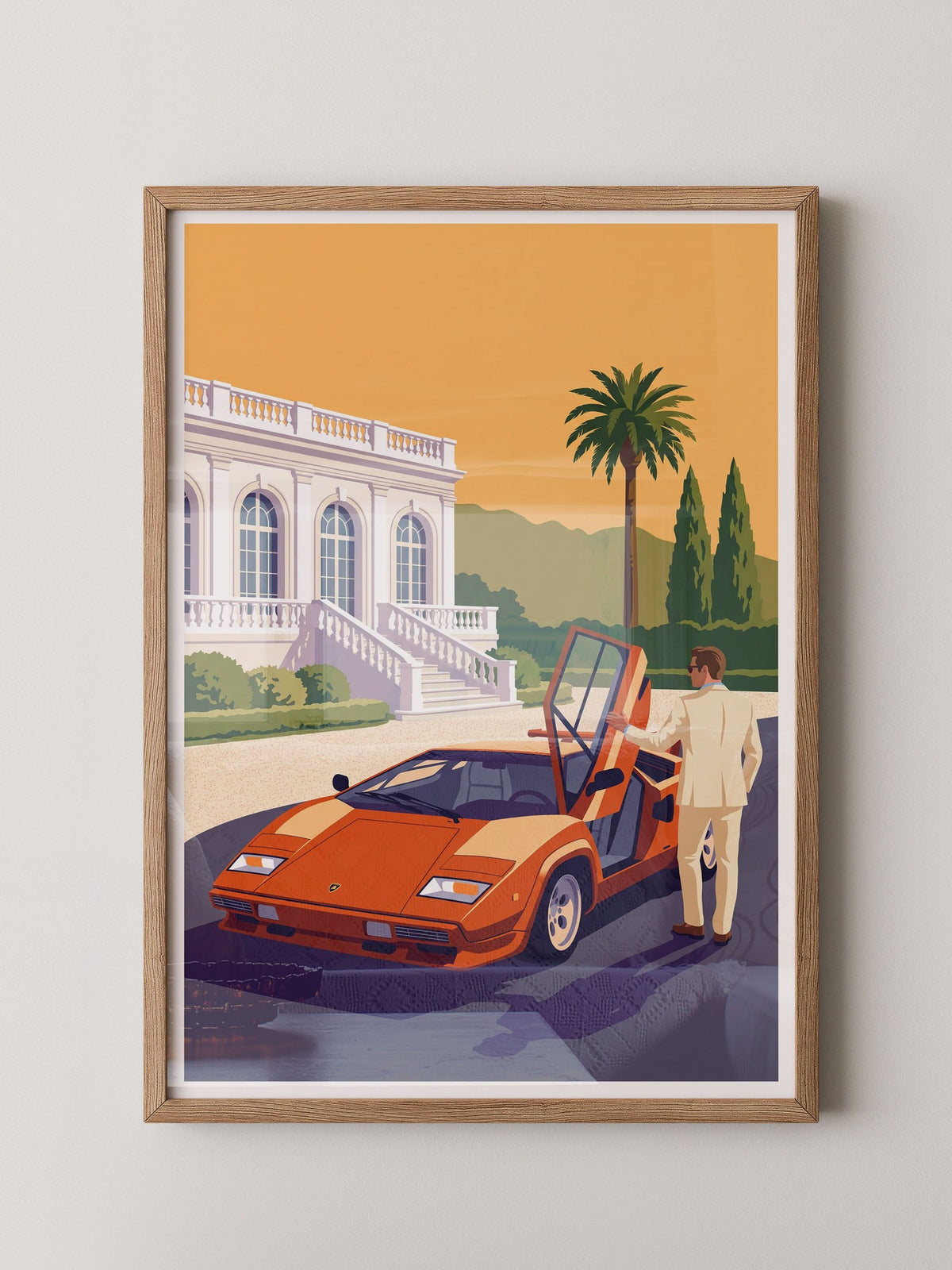 Elfer Sportwagen Orange Retro