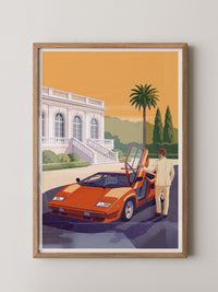 Elfer Sportwagen Orange Retro
