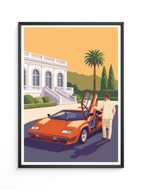 Elfer Sportwagen Orange Retro