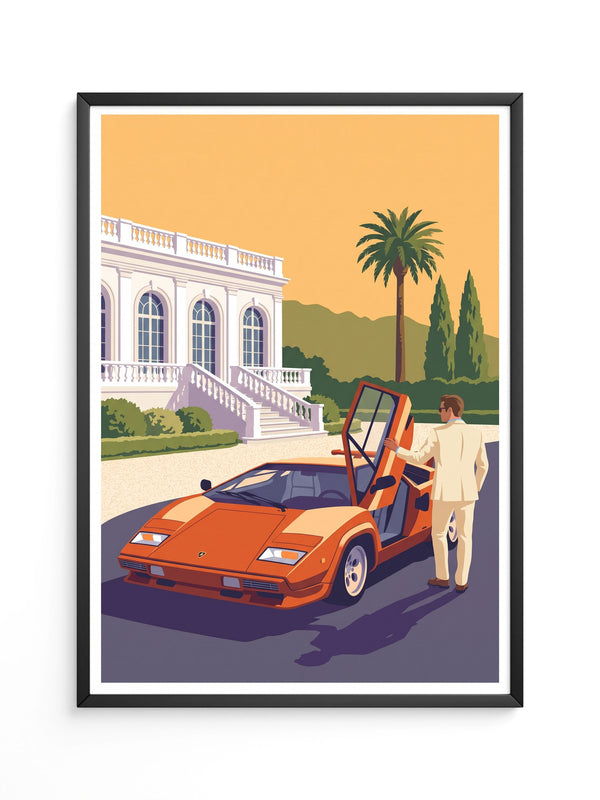 Elfer Sportwagen Orange Retro