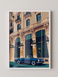 Blauer Sportwagen Luxus Retro