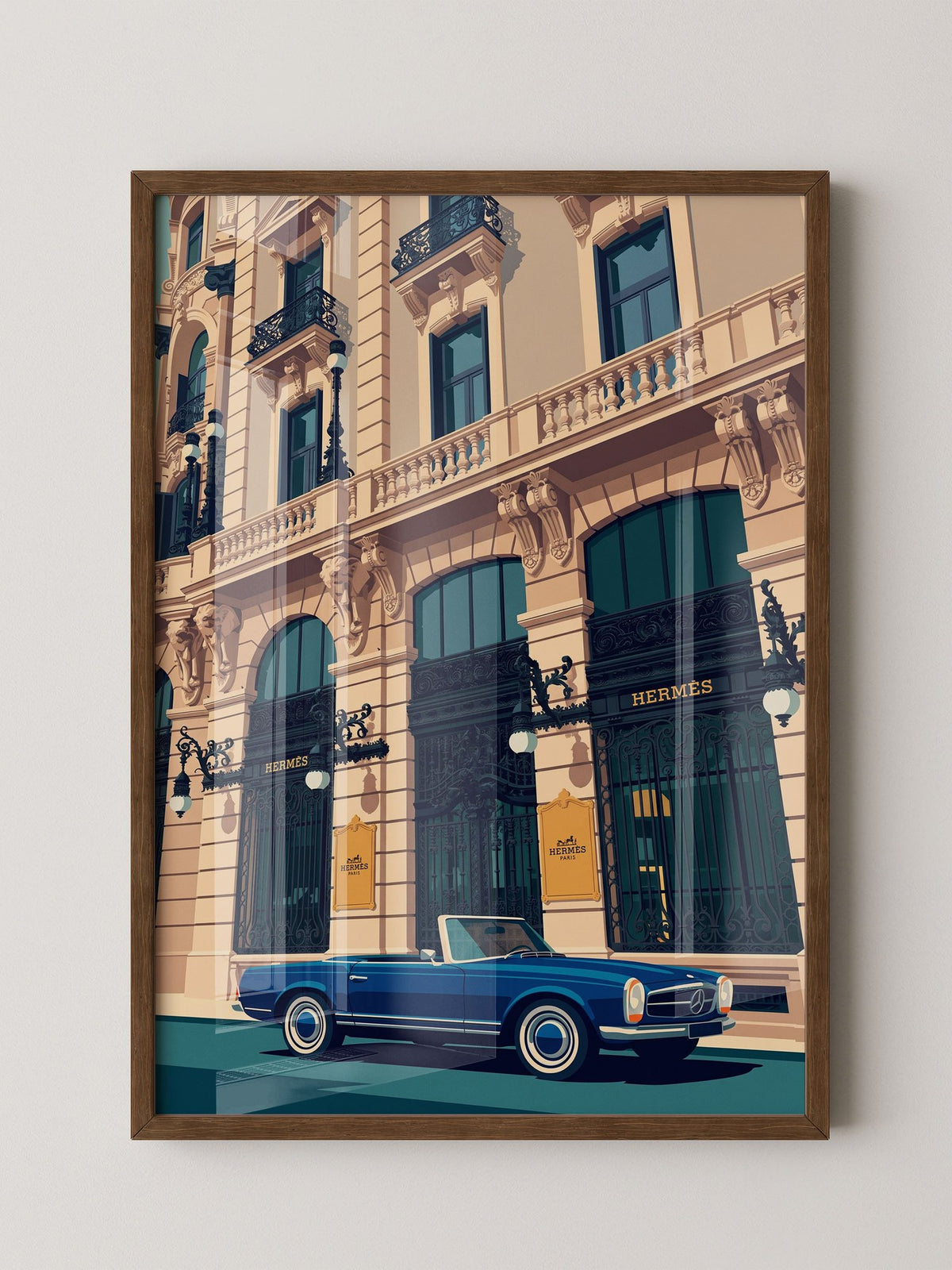 Blauer Sportwagen Luxus Retro