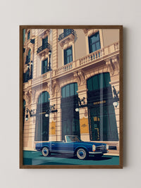 Blauer Sportwagen Luxus Retro