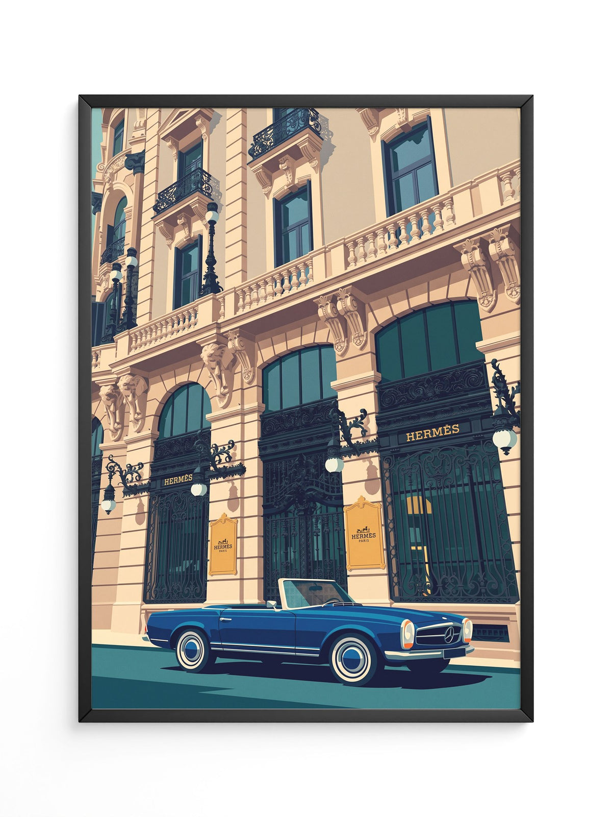Blauer Sportwagen Luxus Retro