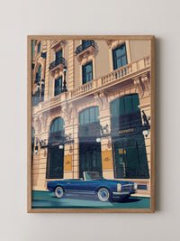 Blauer Sportwagen Luxus Retro