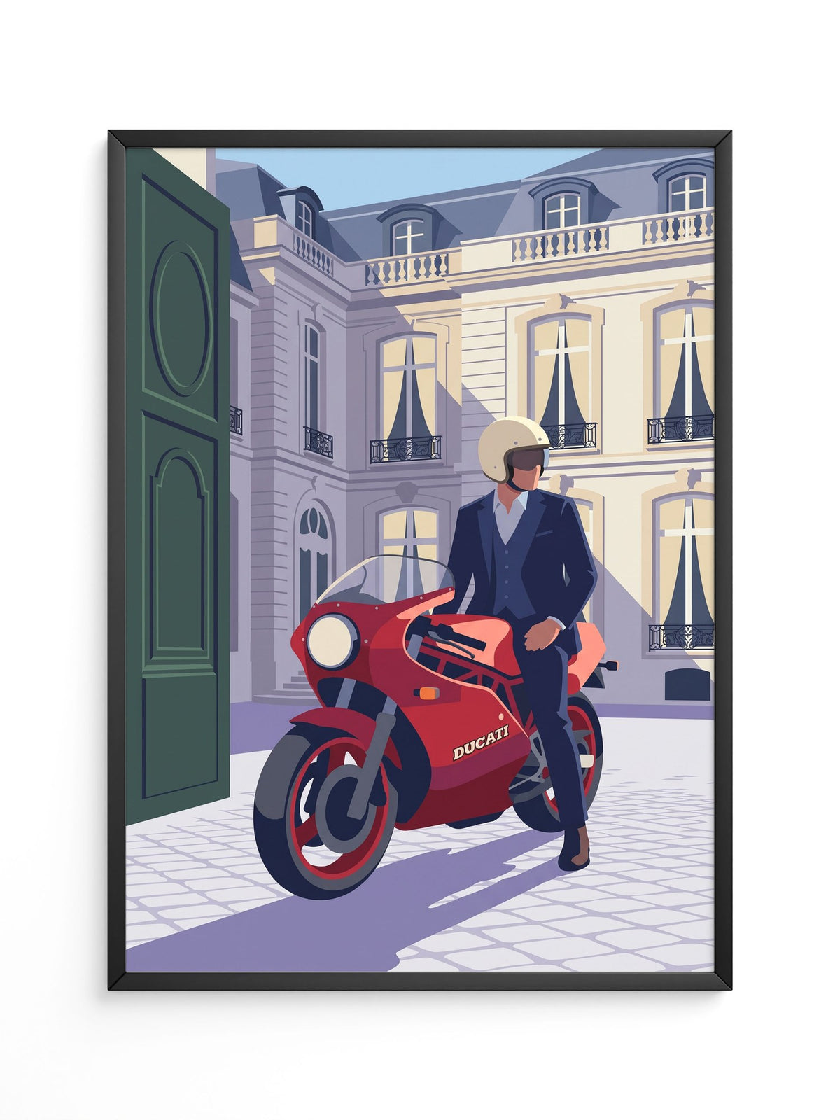 Roter Sportwagen Poster Illustration
