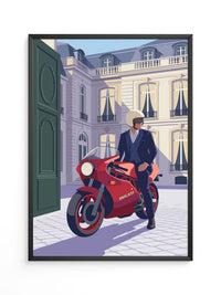 Roter Sportwagen Poster Illustration