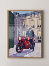 Roter Sportwagen Poster Illustration