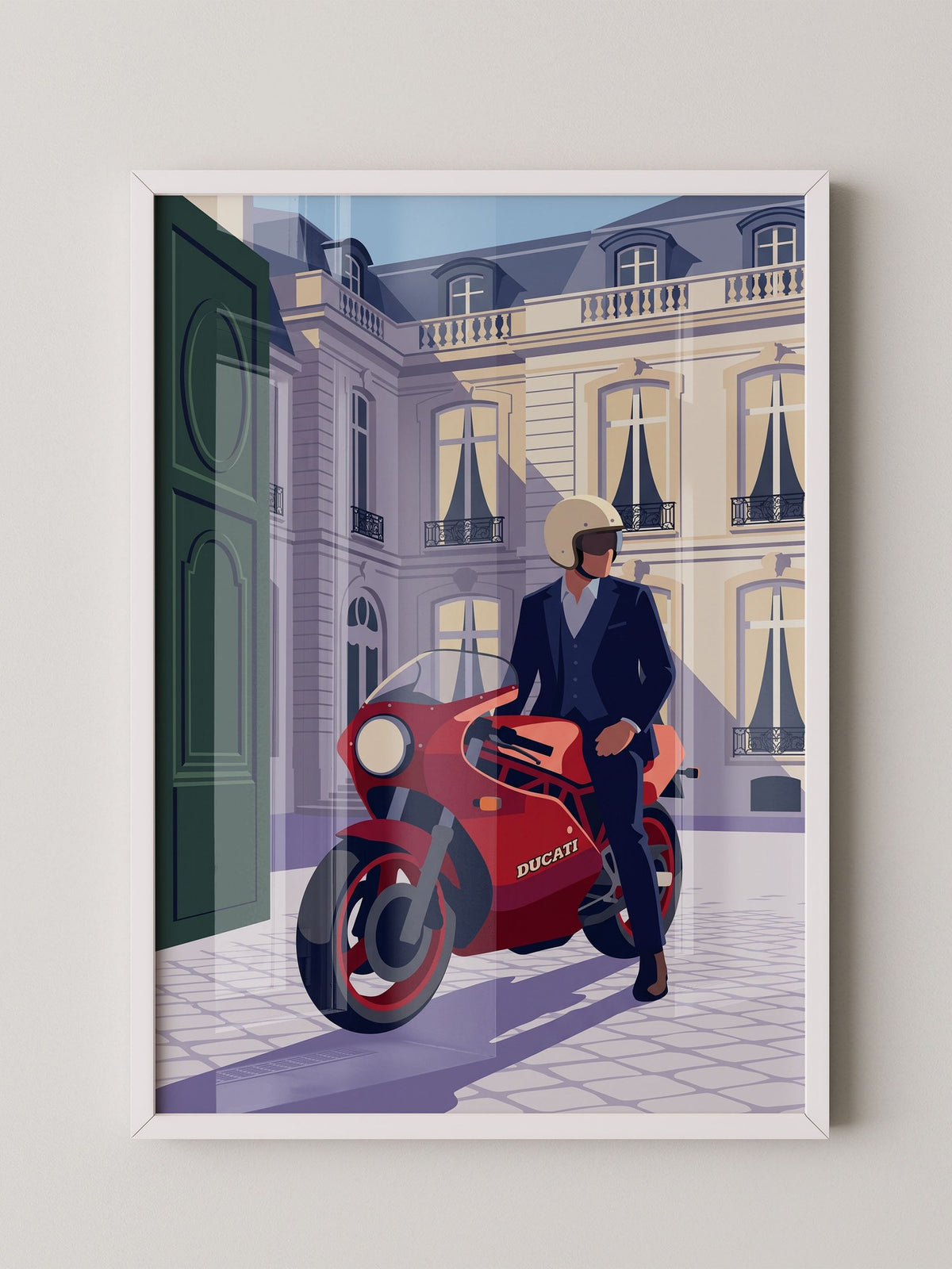 Roter Sportwagen Poster Illustration