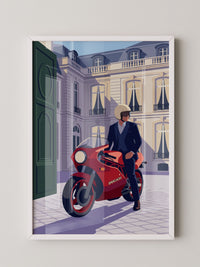 Roter Sportwagen Poster Illustration