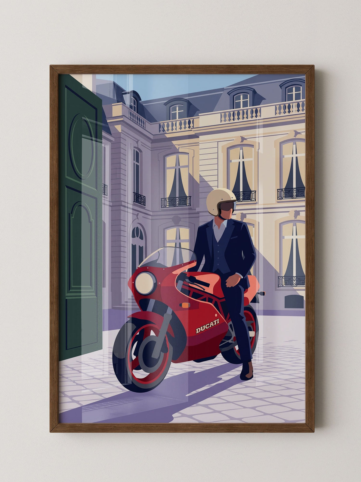 Roter Sportwagen Poster Illustration
