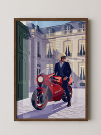 Roter Sportwagen Poster Illustration