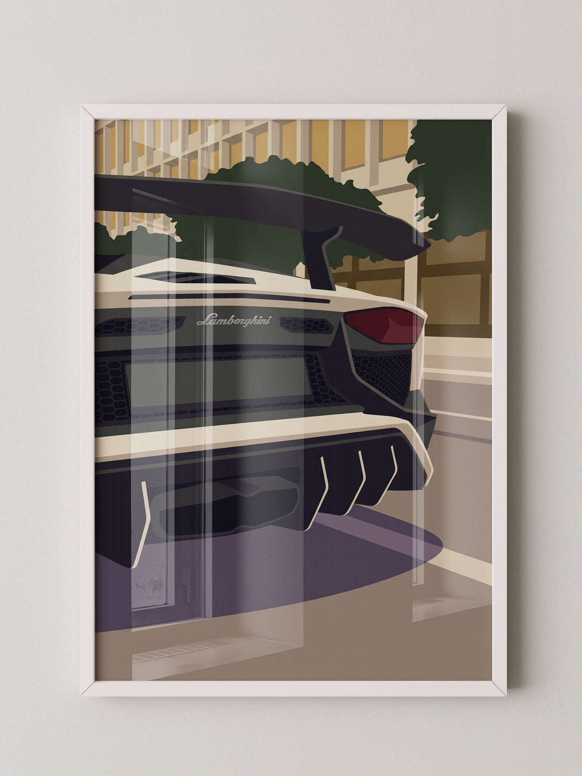 Sportwagen Heck Illustration