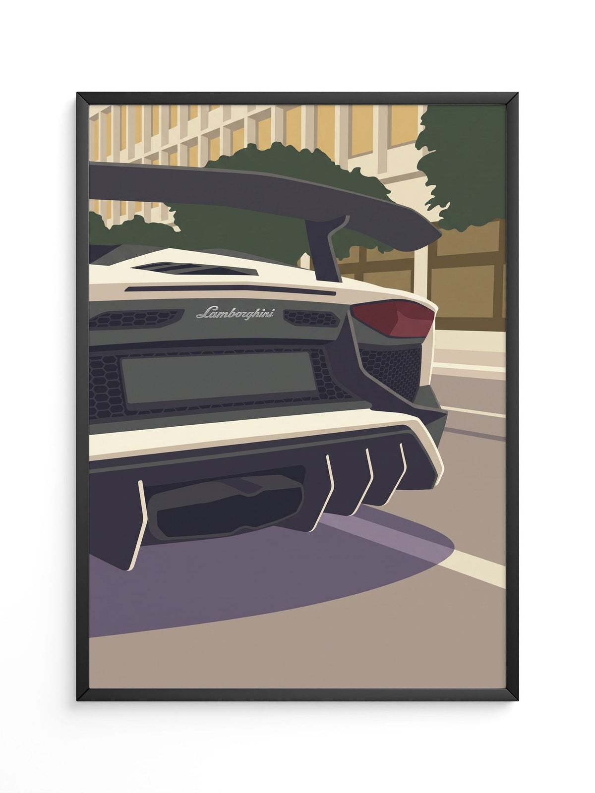 Sportwagen Heck Illustration