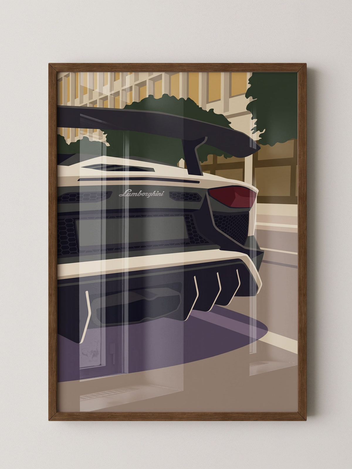 Sportwagen Heck Illustration