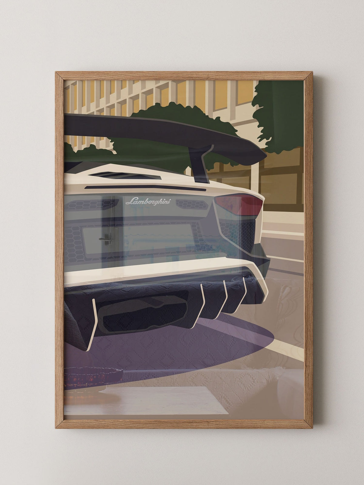 Sportwagen Heck Illustration