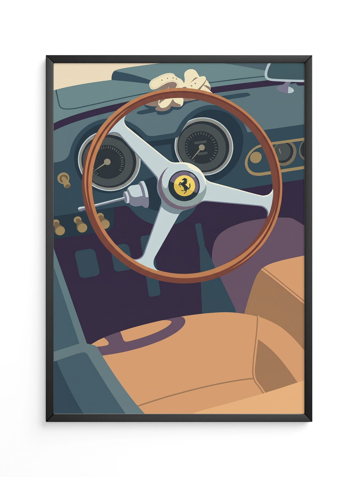 Retro Rennwagen Lenkrad