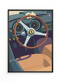 Retro Rennwagen Lenkrad
